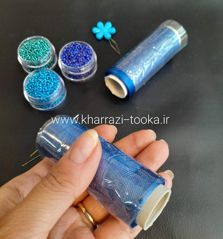 نخ ابریشمی ۲ آبی