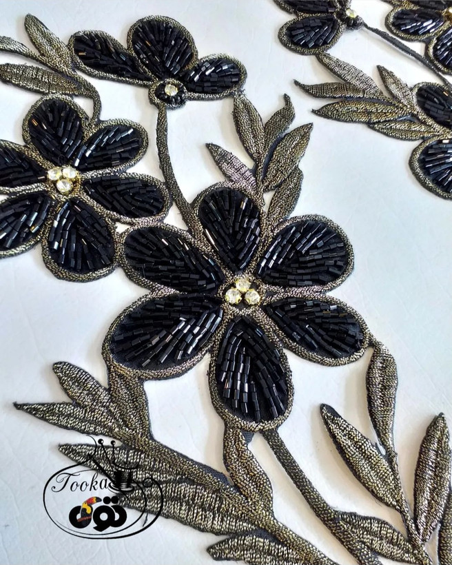تکه دوزی گل
