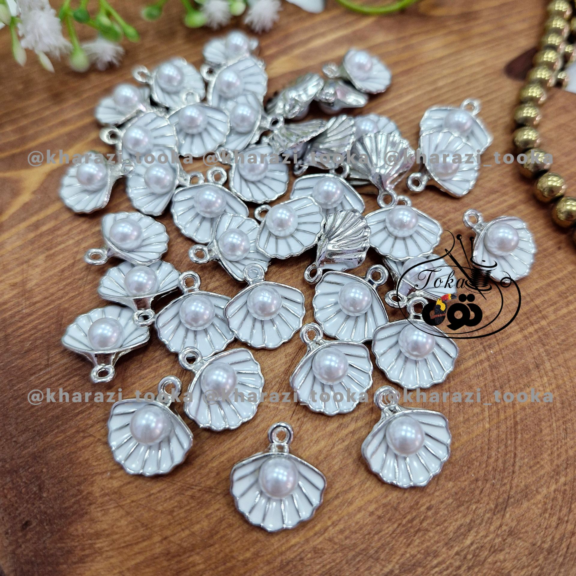 خرجکار صدف نقره ای
