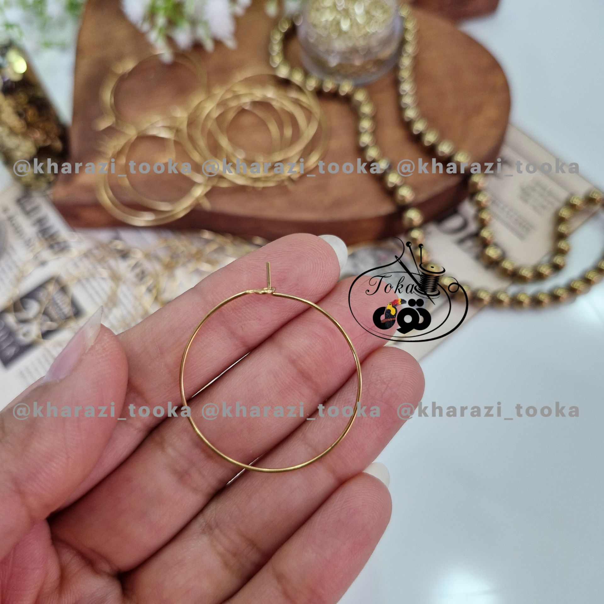 حلقه سایز ۳۰ میل طلایی