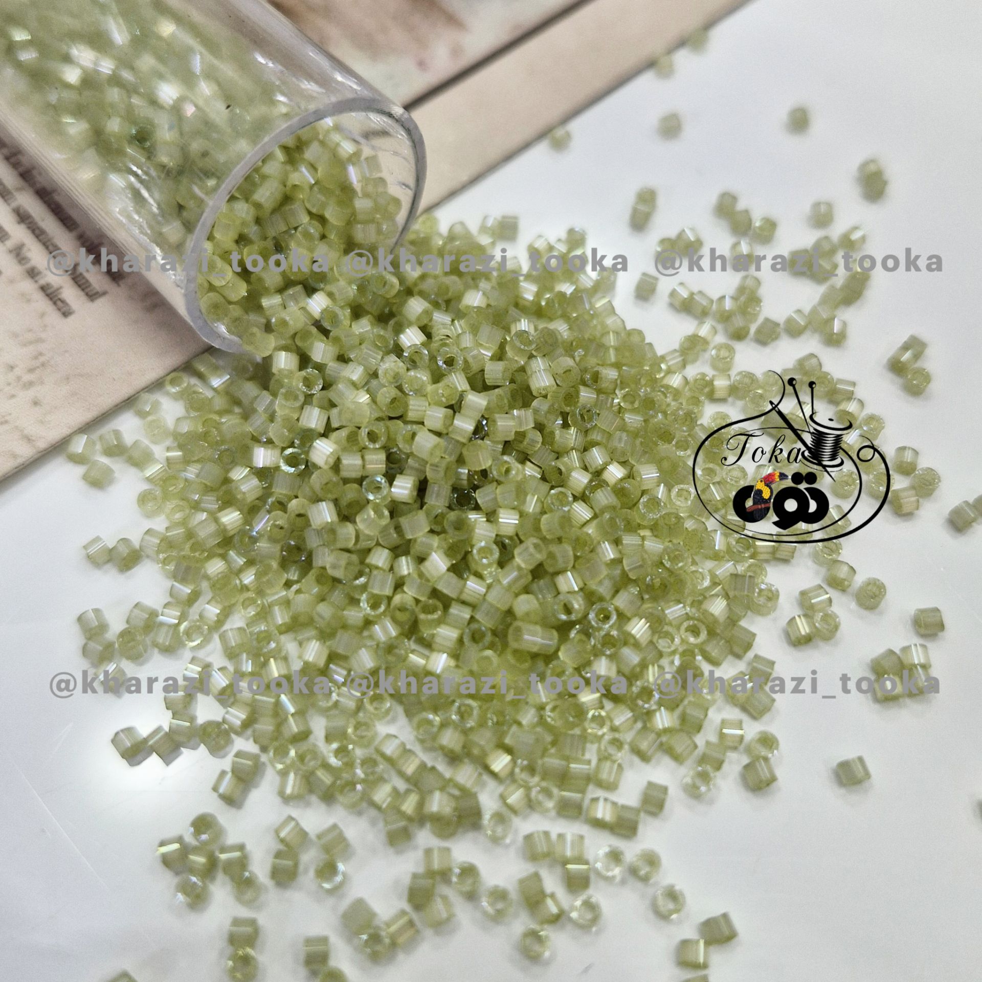 منجوق میوکی دلیکا سبز ابریشمی ۱۸۱۵