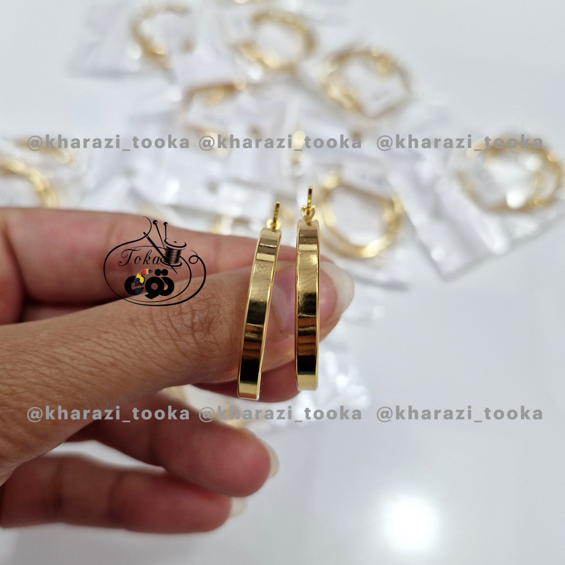 گوشواره حلقه ای جدید طلایی