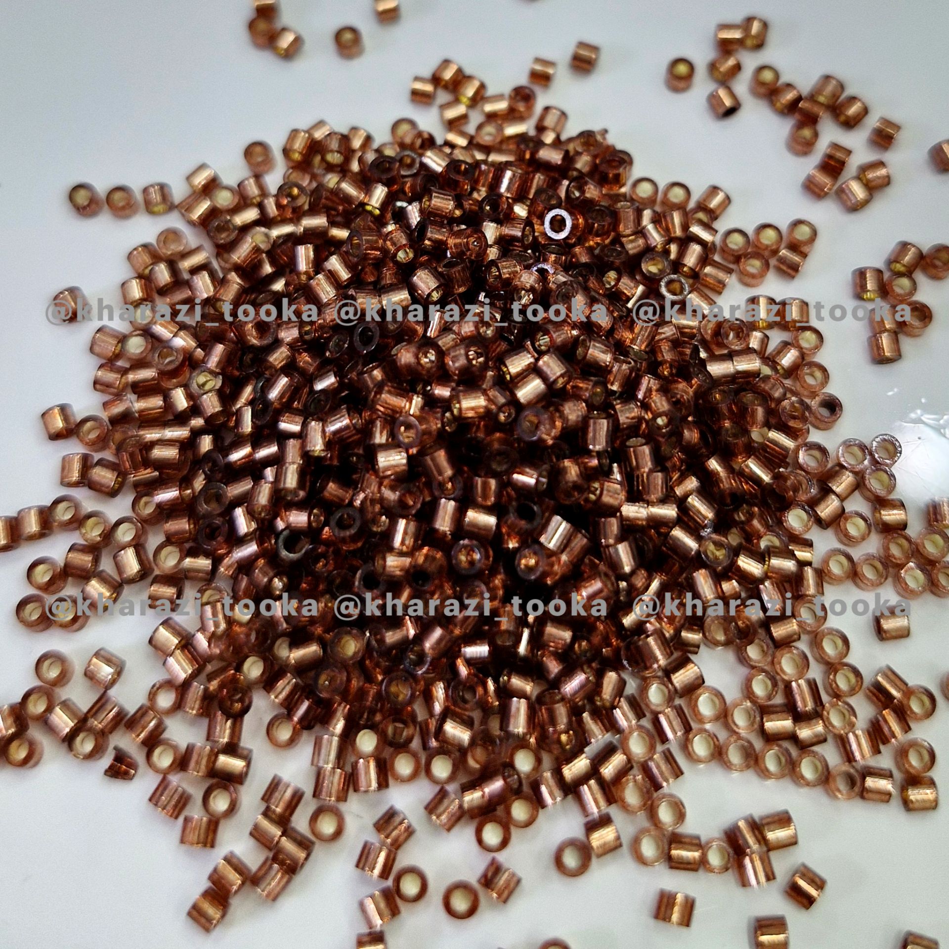منجوق استوانه ای سایز ۱۰ fgb قهوه ای ۴۱۵۷